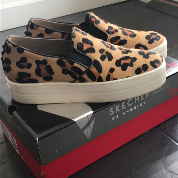 skechers platform slip on sneakers